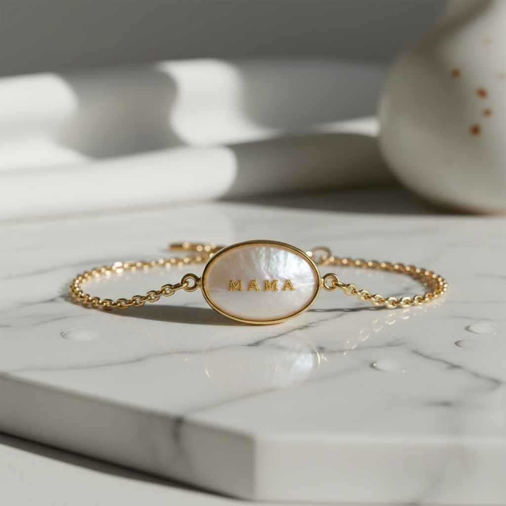 Bracelet — Mini lettres dorées