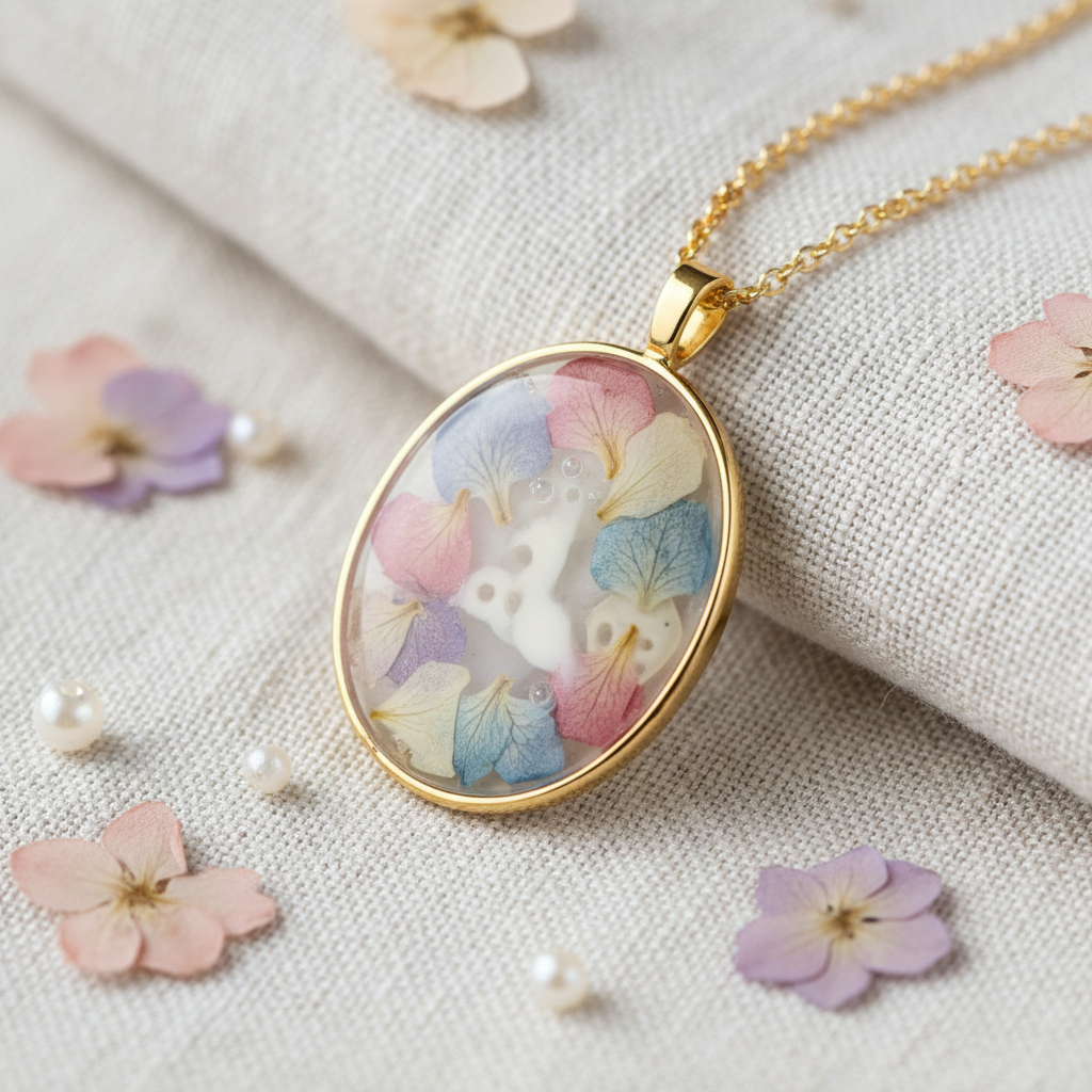 Collier fleurs et lait