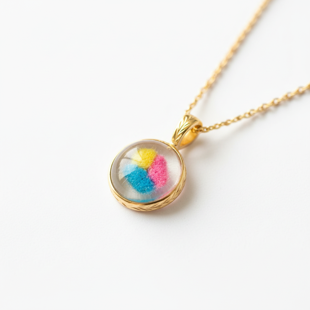 Collier pendentif tissu jouet