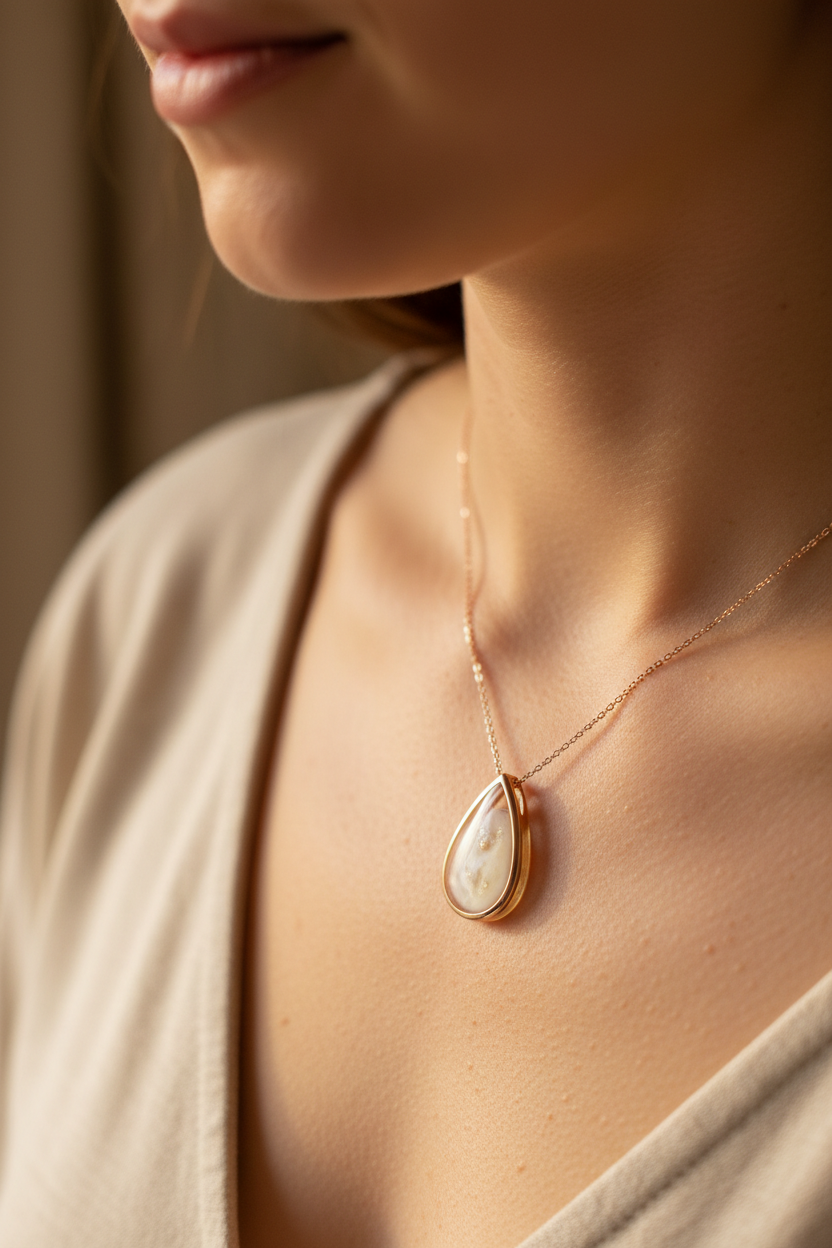 Collier porté lifestyle