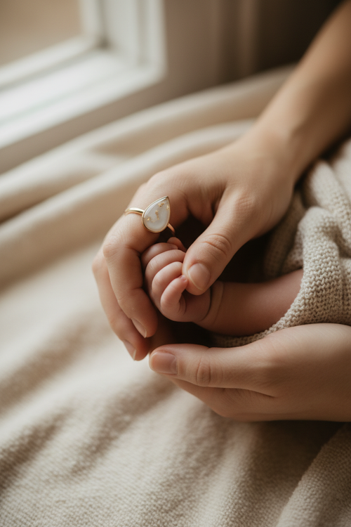 Maman et bébé bague allaitement