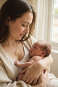 Maman et bébé avec collier